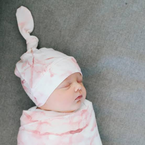 Copper Pearl Top Knot Hat 0-4 Months- Roxy
