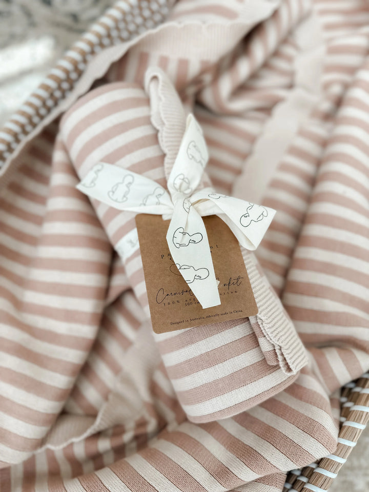 Pop Ya Tot Organic Cotton Blanket - Blush Carnival