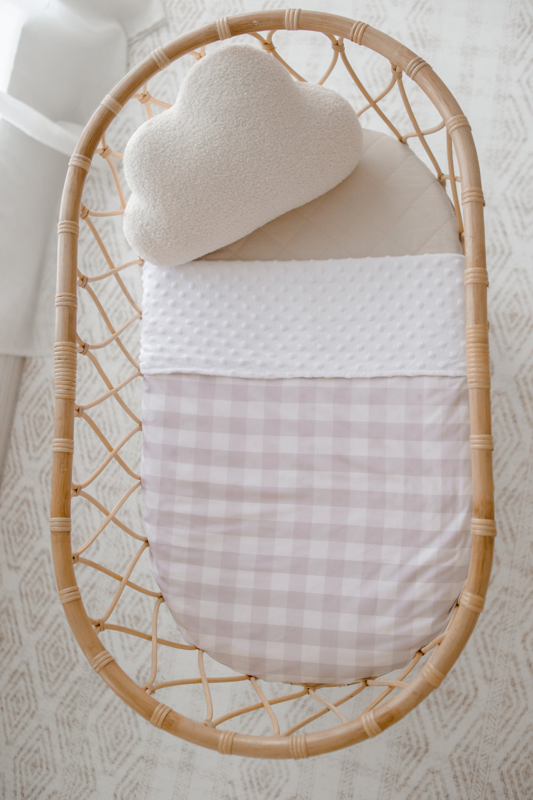 Bambella Designs Snuggle Blanket - Blush Gingham