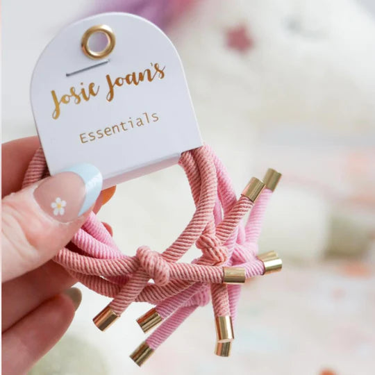 Josie Joan's Hair Tie Essentials Set of 5 | Pandora Pink