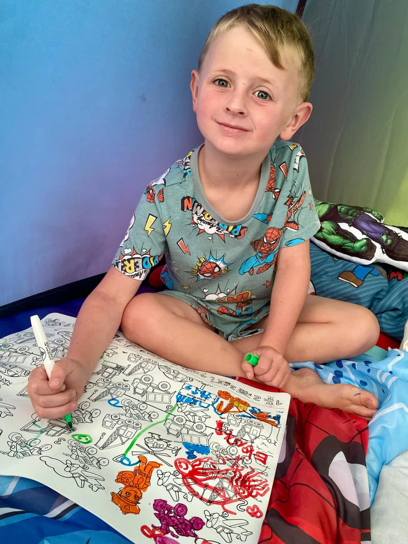 Seek n' Spot Jumbo Silicone Colouring Mat - Cars & Trucks