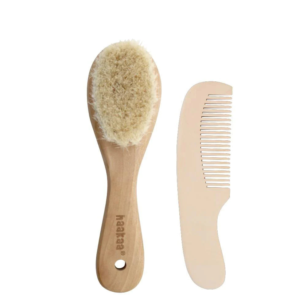 Haakaa Goat Hair Brush & Comb Set