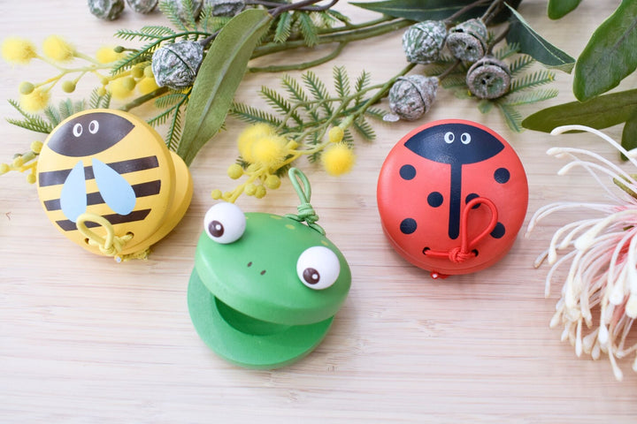 Insect Friends Wooden Music Castanets - Assorted