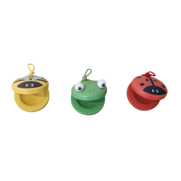Insect Friends Wooden Music Castanets - Assorted