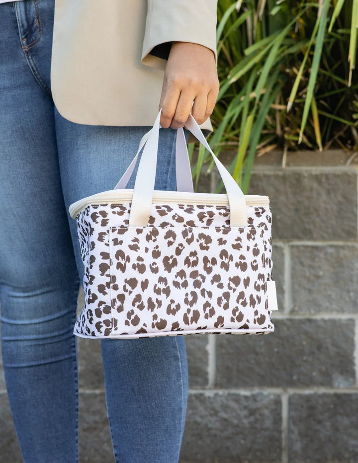Montiico Insulated Cooler Bag - Cream Leopard
