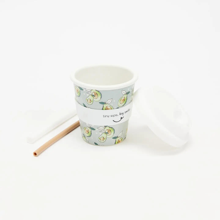 Itti Bamboo Babycino Cup + 2 Straws - Avocado