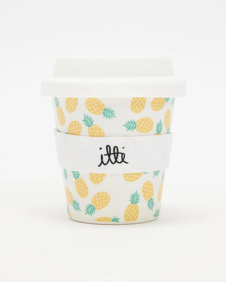 Itti Bamboo Babycino Cup + 2 Straws - Pineapples