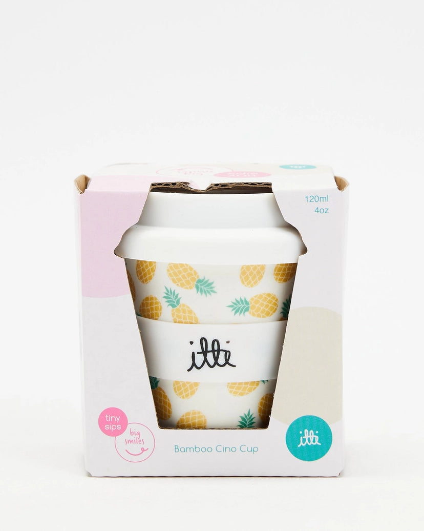 Itti Bamboo Babycino Cup + 2 Straws - Pineapples