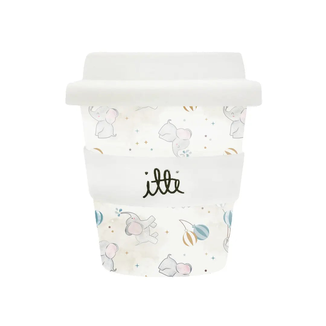 Itti Bamboo Babycino Cup + 2 Straws - Ellie the Elephant