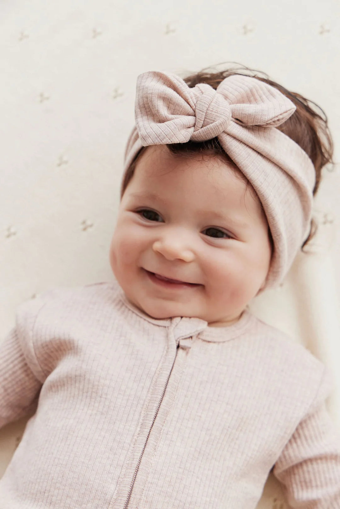 Jamie Kay Organic Cotton Modal Baby Headband - Powder Pink Marle