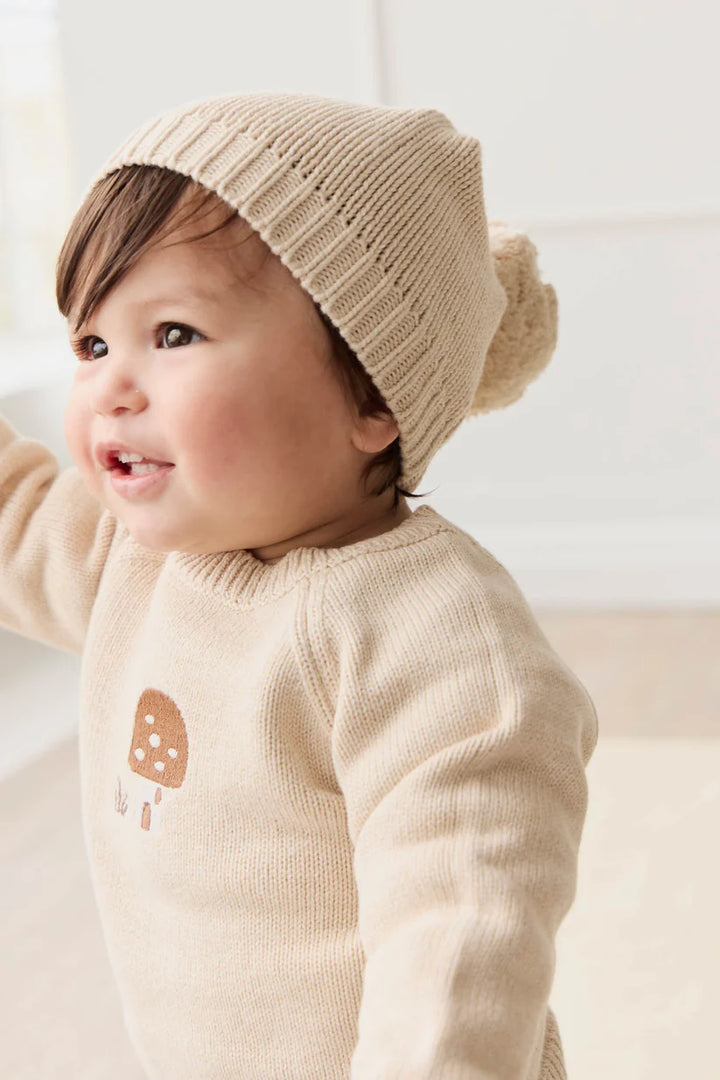 Jamie Kay Organic Cotton Ethan Hat - Oatmeal Marle