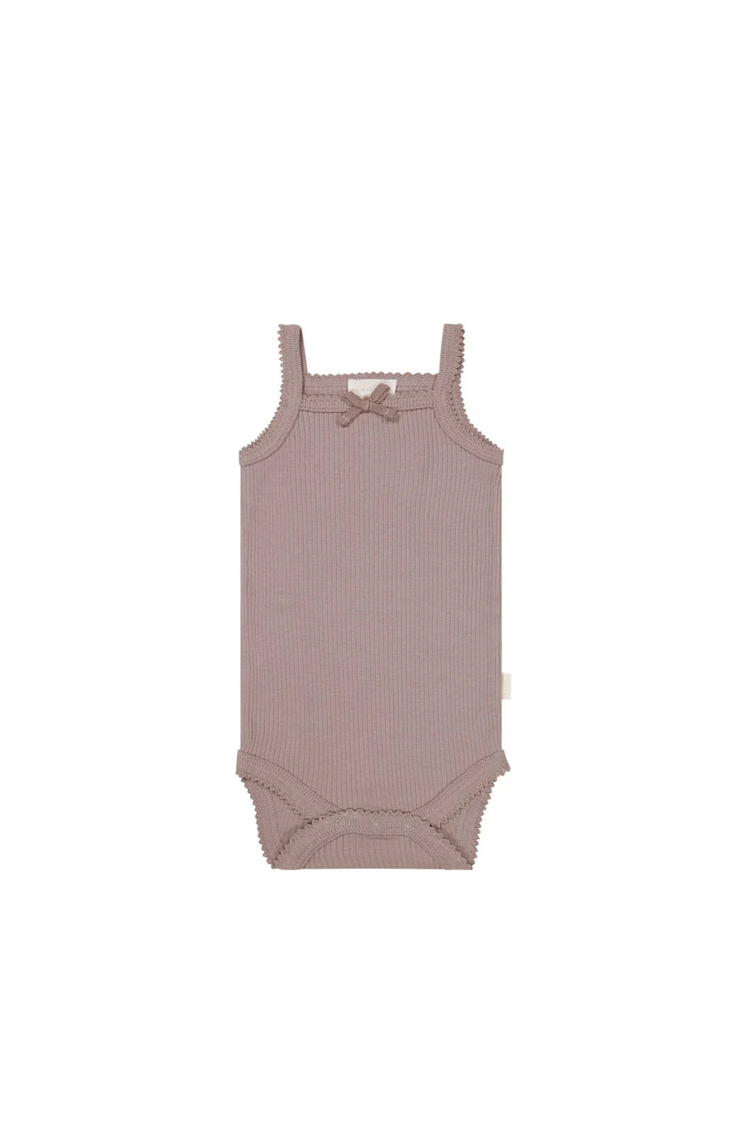 Jamie Kay Organic Cotton Modal Singlet Bodysuit - Mauve Shadow
