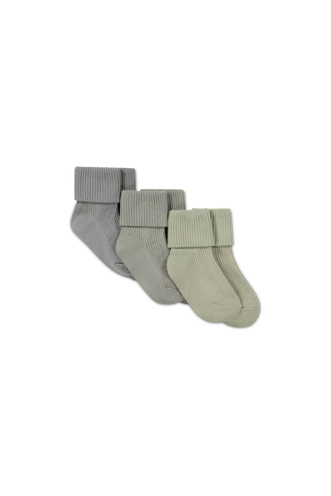 Jamie Kay Rib Socks 3 Pack - Sage/Moss/Clay