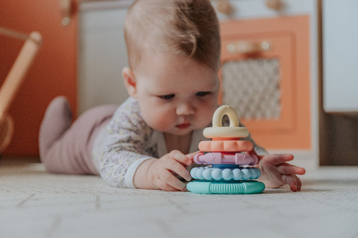 Jellystone Stacker & Teether Toy - Rainbow Pastel