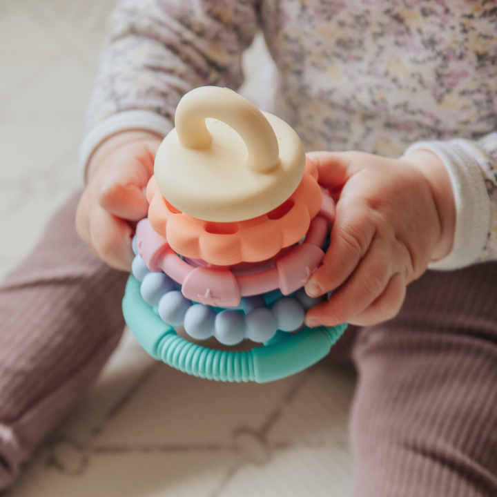 Jellystone Stacker & Teether Toy - Rainbow Pastel