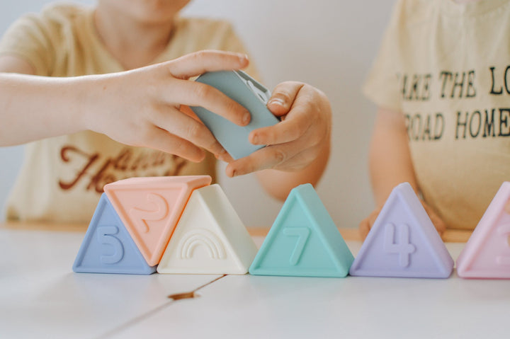 Jellystone TriBlox Sensory Play Blocks - Rainbow Pastel