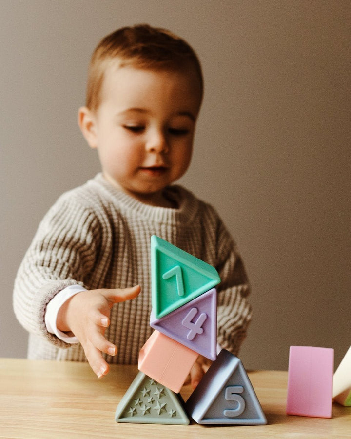 Jellystone TriBlox Sensory Play Blocks - Rainbow Pastel