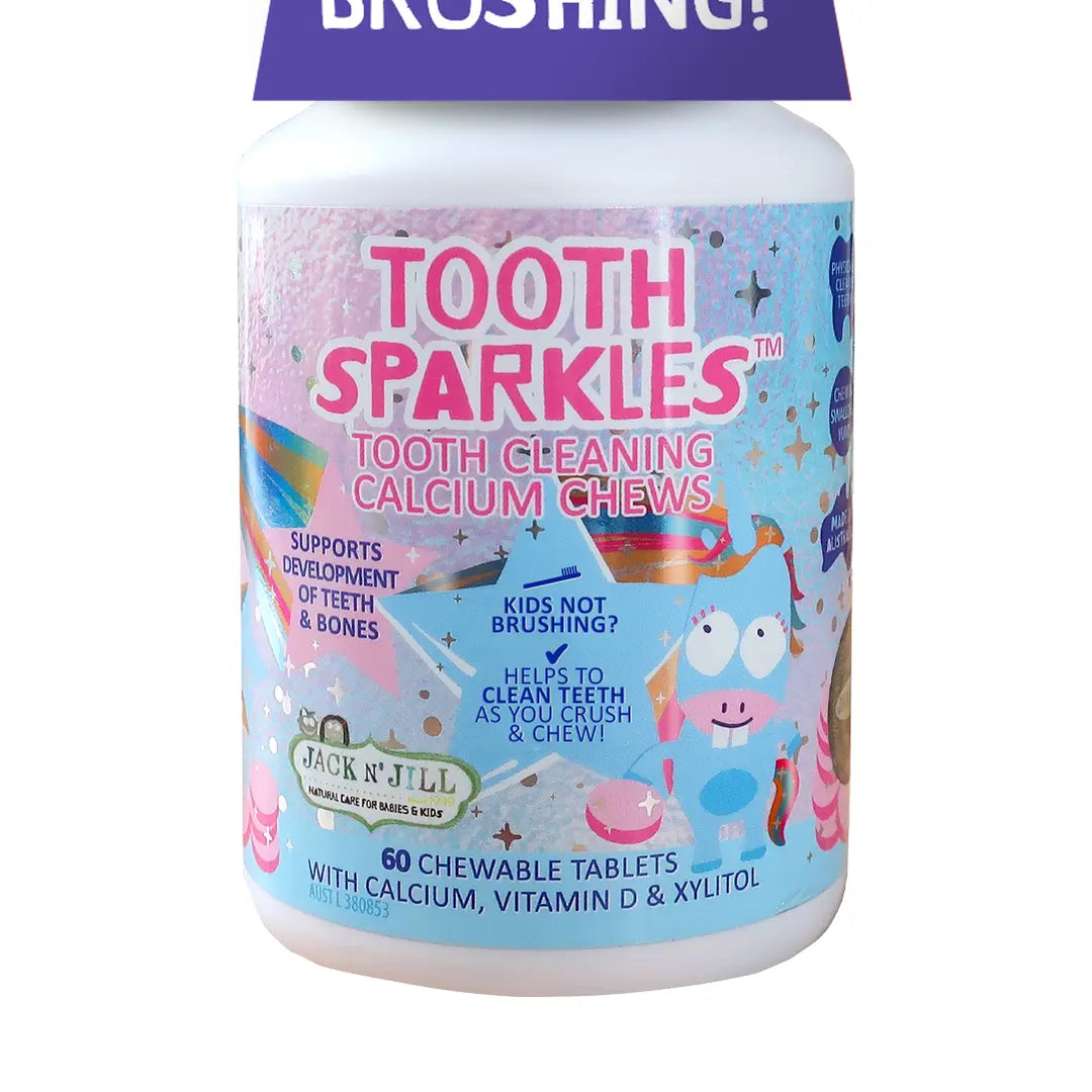 Jack N' Jill Tooth Sparkles 60 Pack - Tooth Cleaning Chews