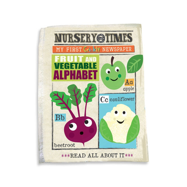 Jo & Nic's Crinkly Cloth Book - Fruit & Vege A-Z