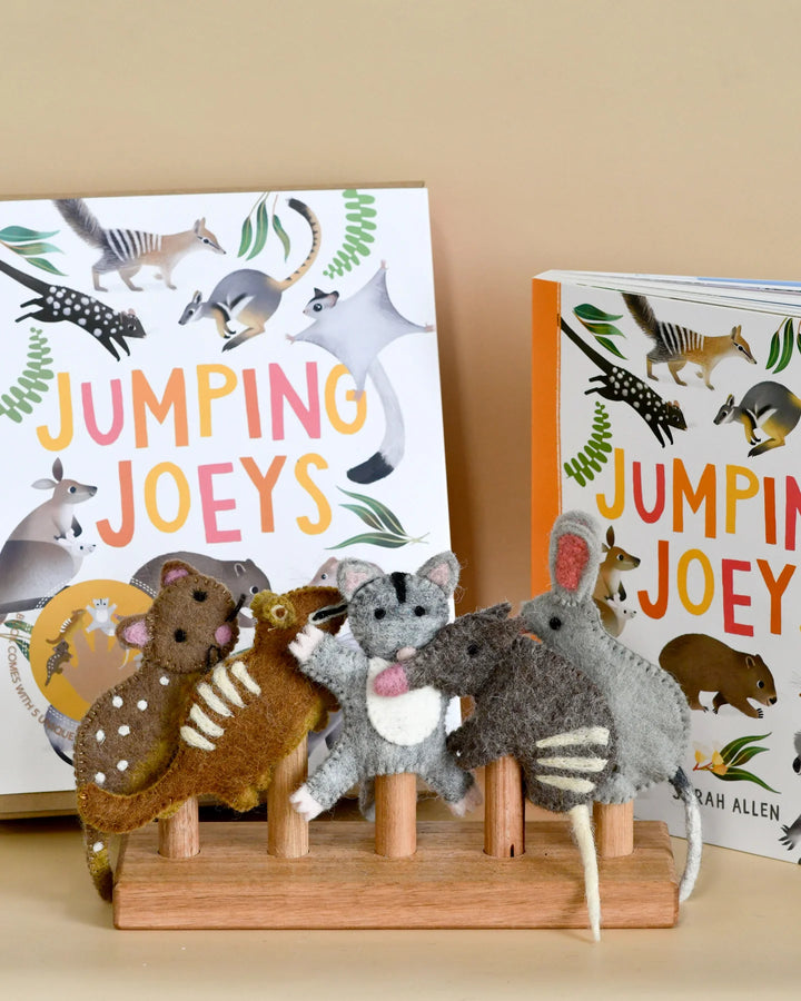Jumping Joeys Finger Puppets and Book Set