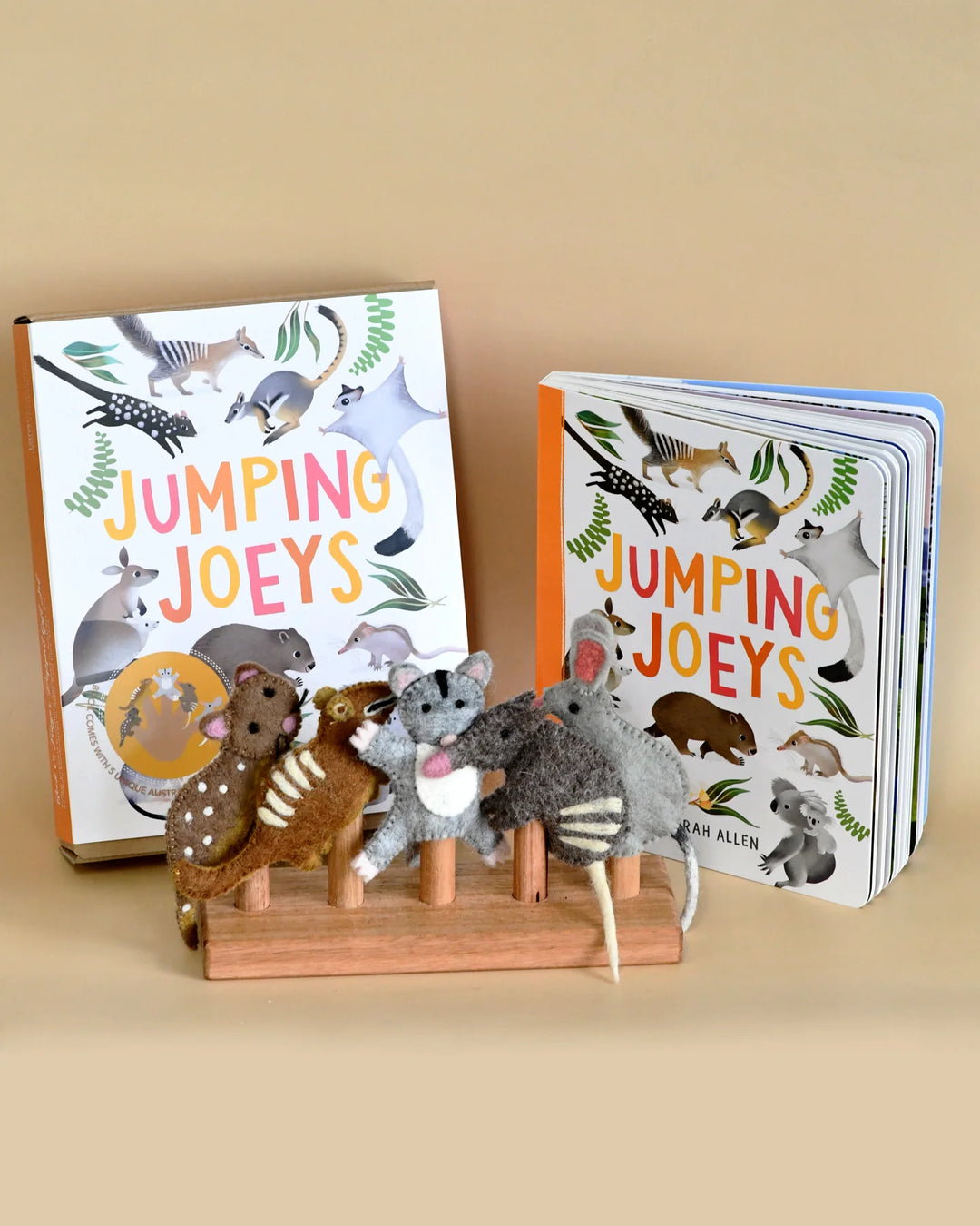 Jumping Joeys Finger Puppets and Book Set