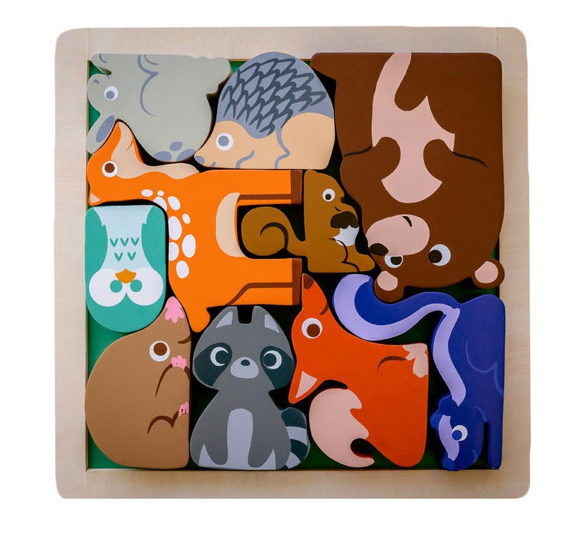 Chunky Wooden Puzzle - Woodland Animals