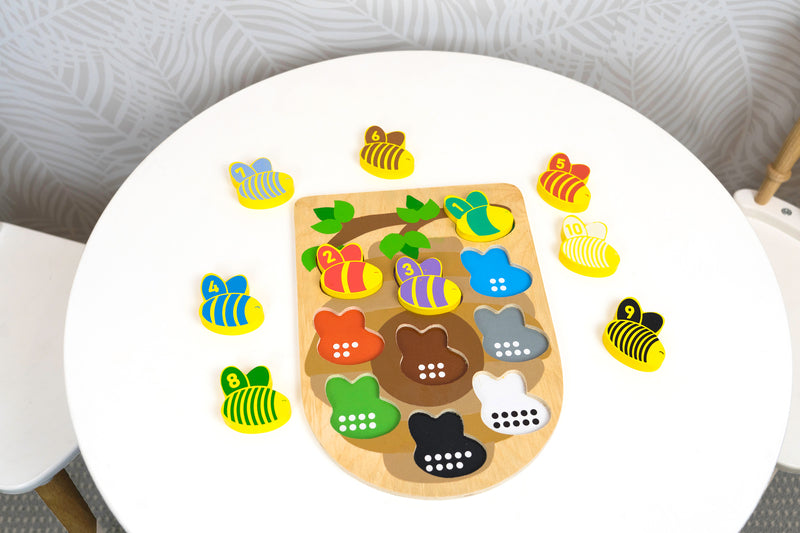 Chunky Wooden Puzzle 123 Bee
