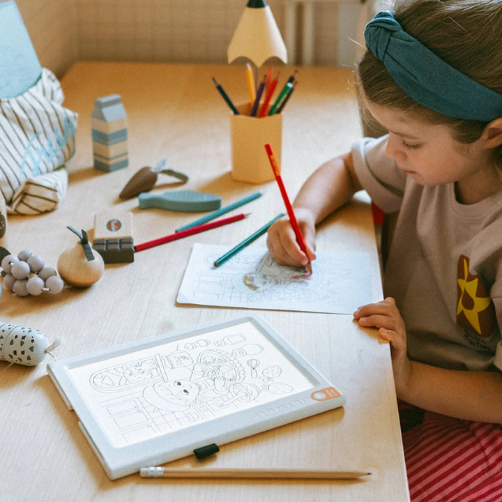 Kidydraw Pad Illuminated Drawing tablet - Food Around the World