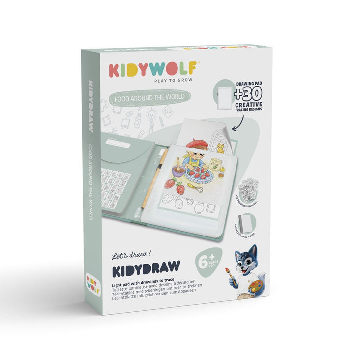 Kidydraw Pad Illuminated Drawing tablet - Food Around the World