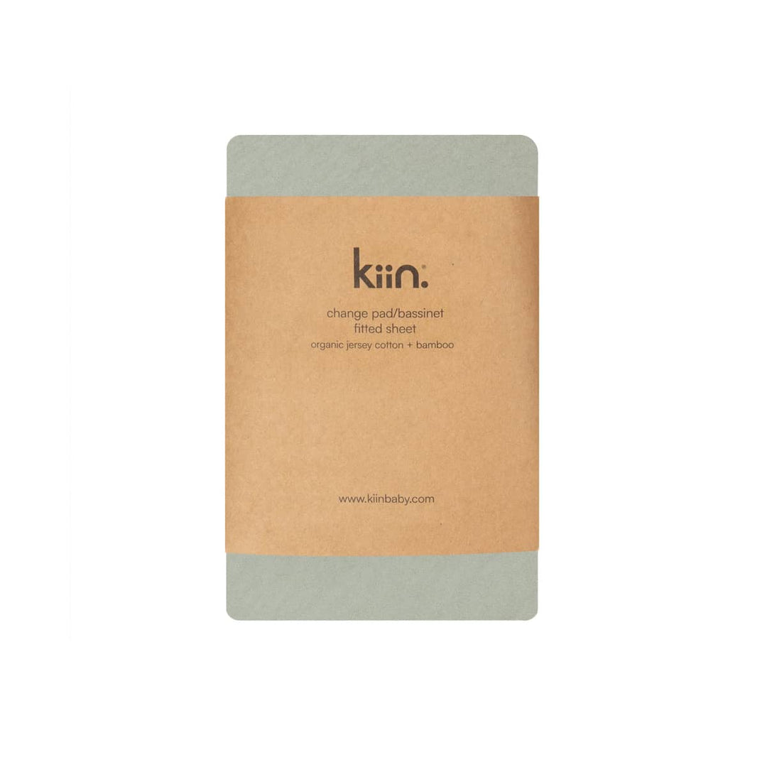 Kiin Organic Bamboo Cotton Change Pad & Bassinet Sheet - Sage