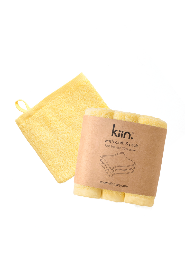 Kiin Bamboo Cotton Wash Cloth 3 Pack