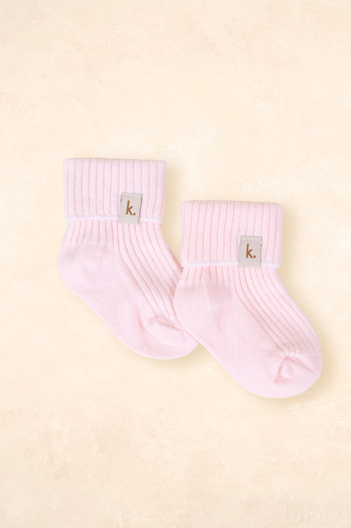 Kiin Cotton Ribbed Baby Socks - Pink