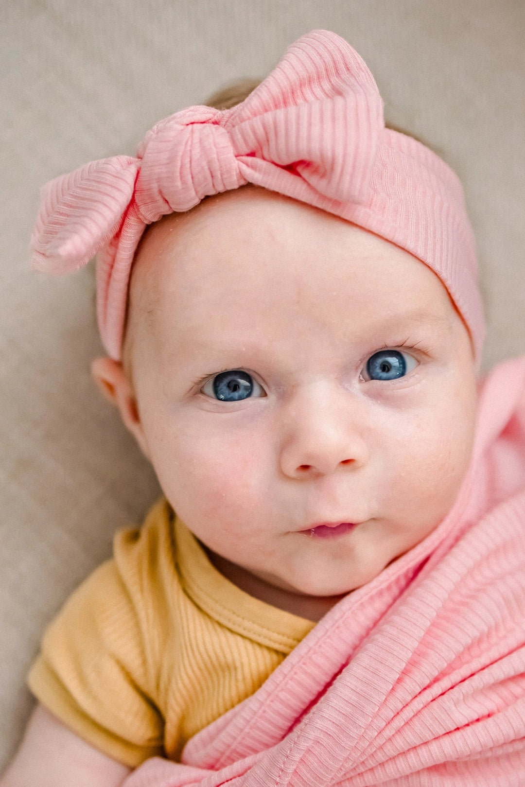 Kiin Organic Bamboo Stretch Bow Headband - Peony