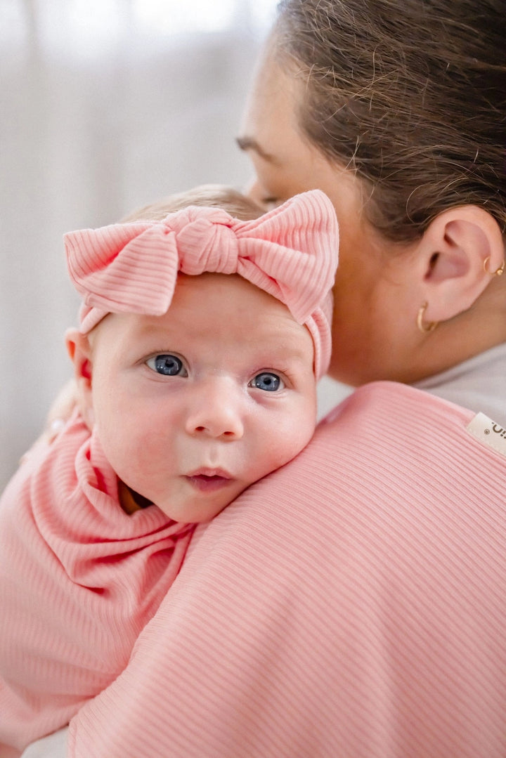Kiin Organic Bamboo Stretch Bow Headband - Peony