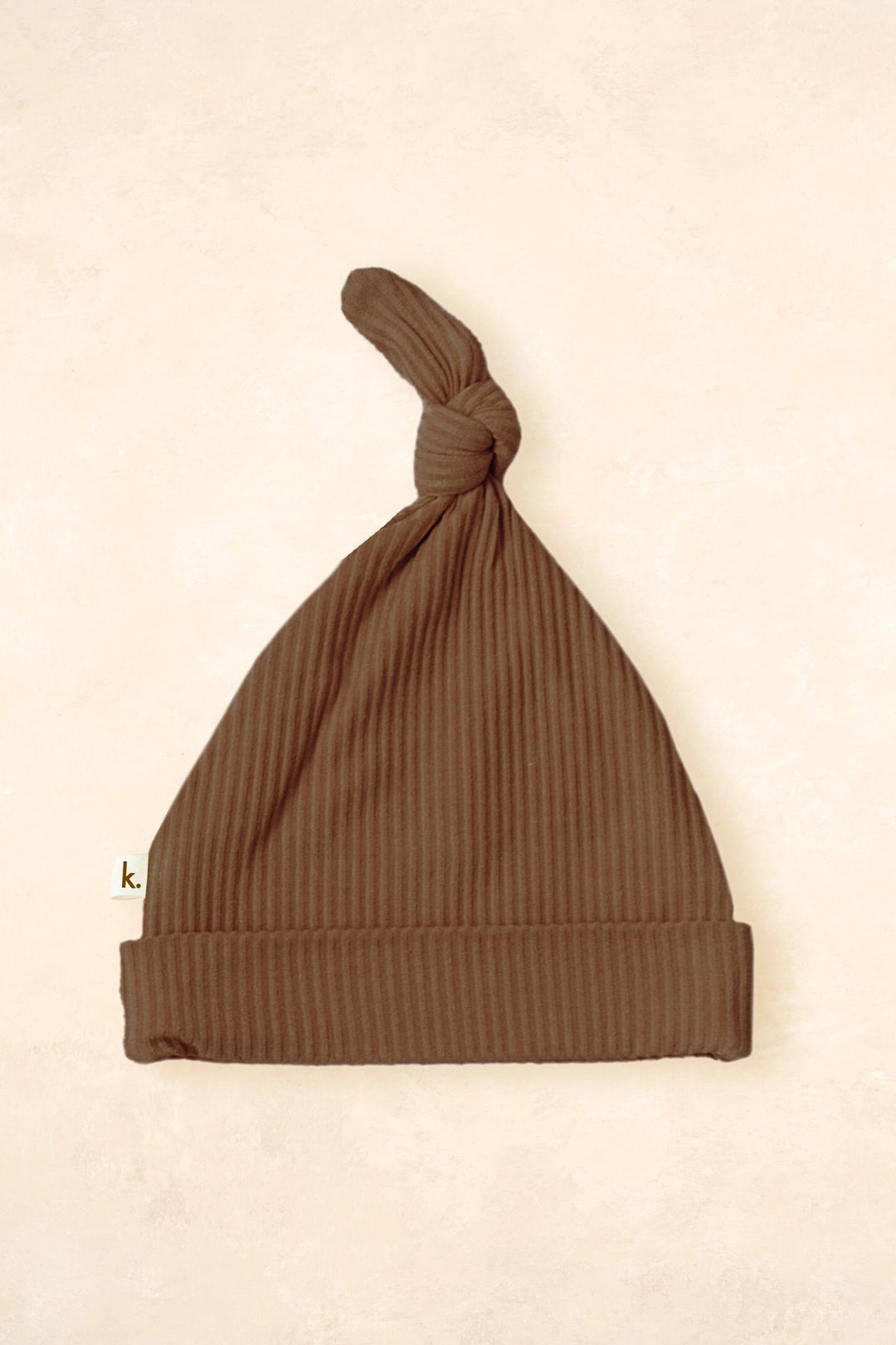 Kiin Organic Bamboo Stretch Knotted Beanie - Chocolate