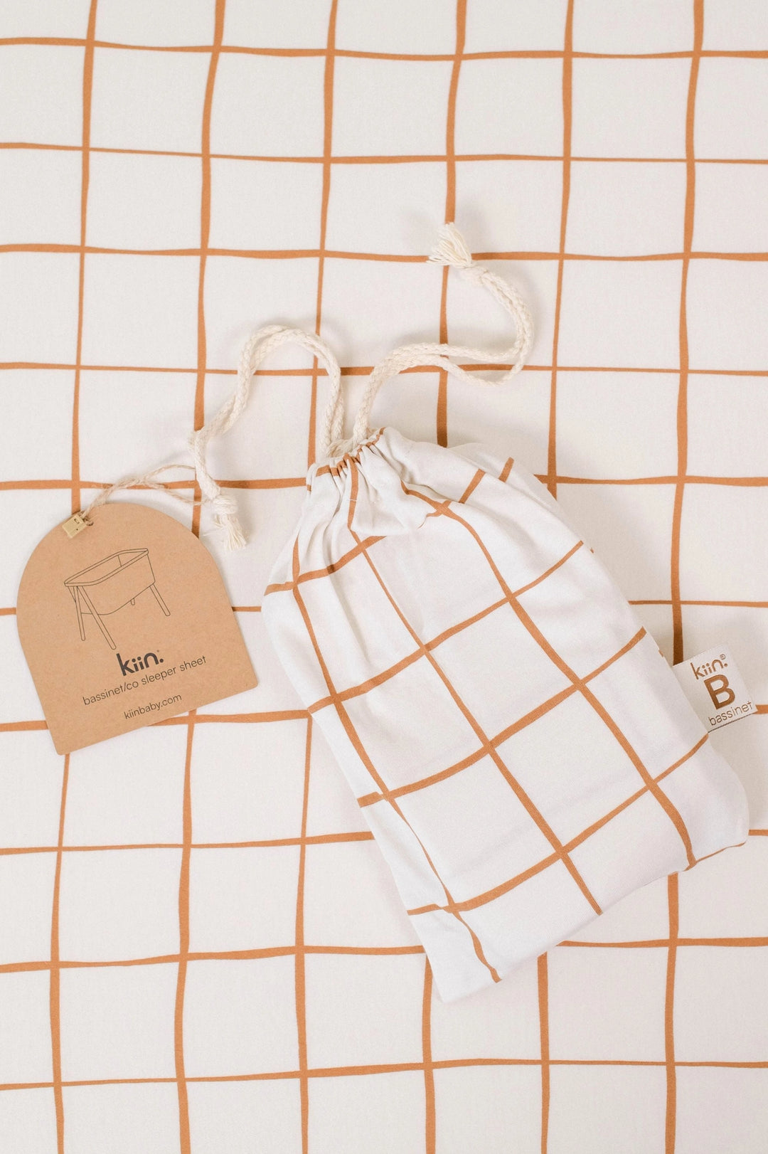 Kiin Organic Bamboo Cotton Change Pad & Bassinet Sheet - Lattice