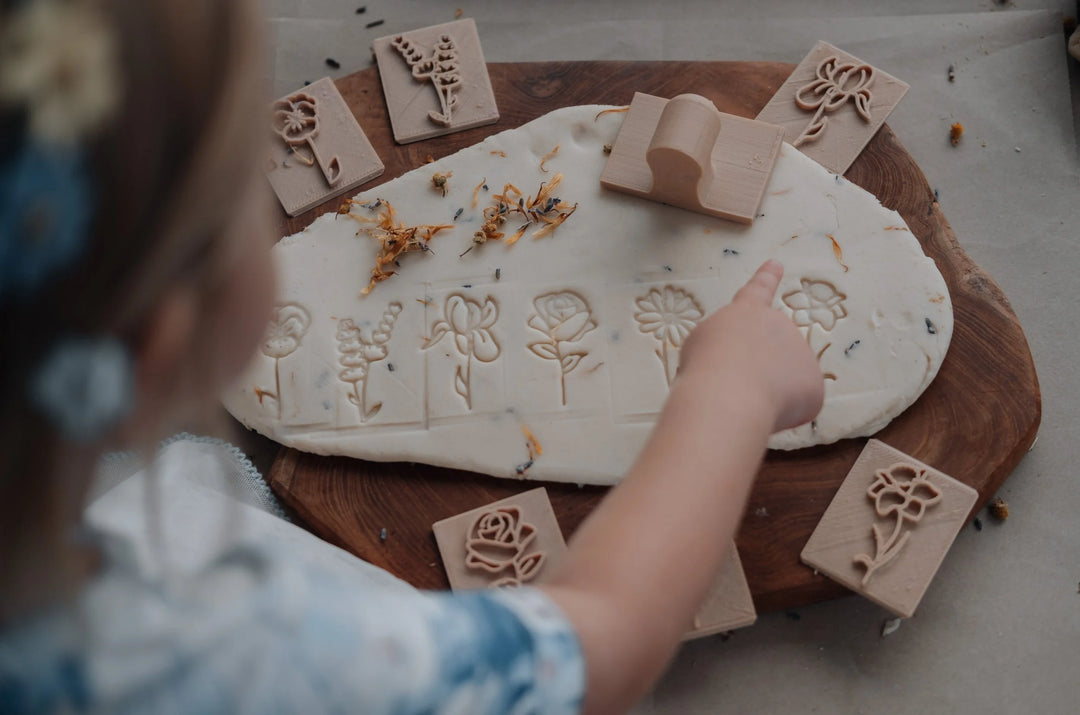 Kinfolk Pantry Flower Playdough Eco Stamp Set
