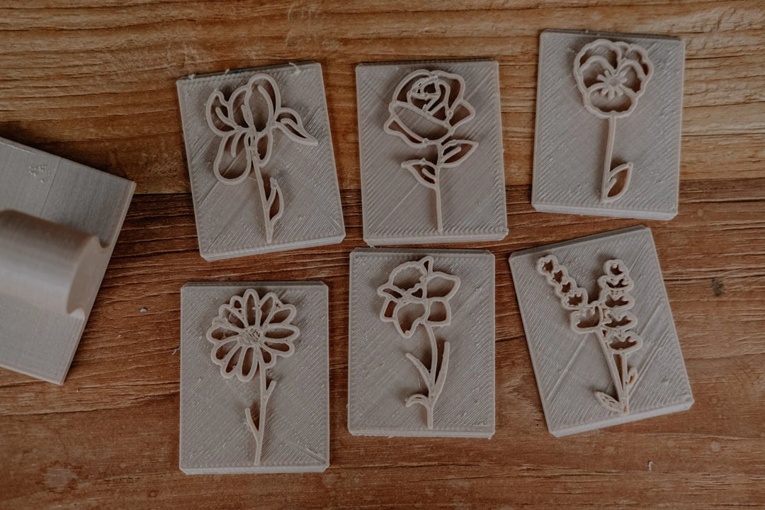 Kinfolk Pantry Flower Playdough Eco Stamp Set