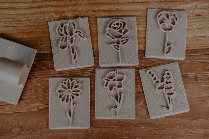 Kinfolk Pantry Flower Playdough Eco Stamp Set