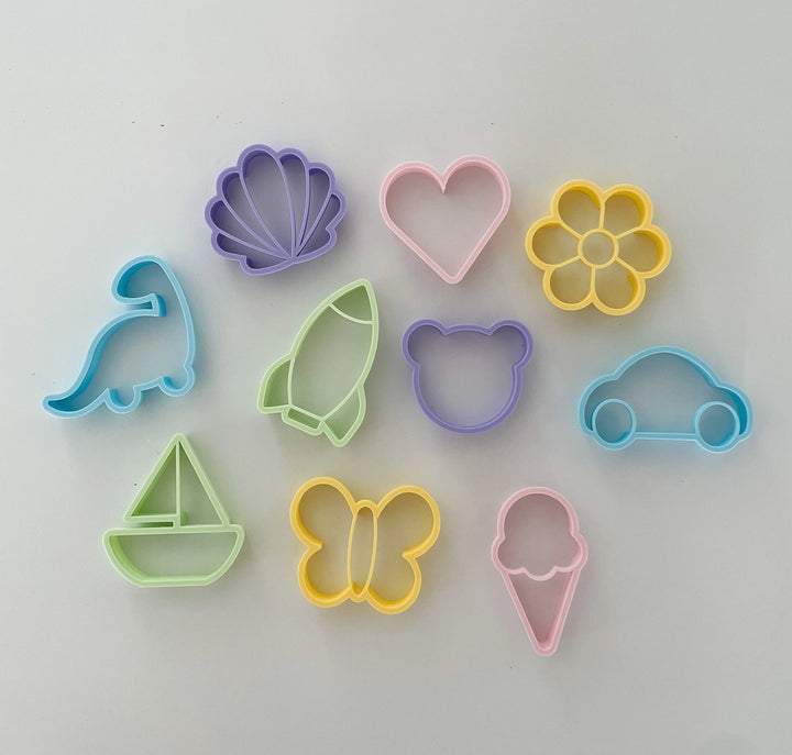 Playdough Assorted Pastel Rainbow Colour Eco Cutter Set™