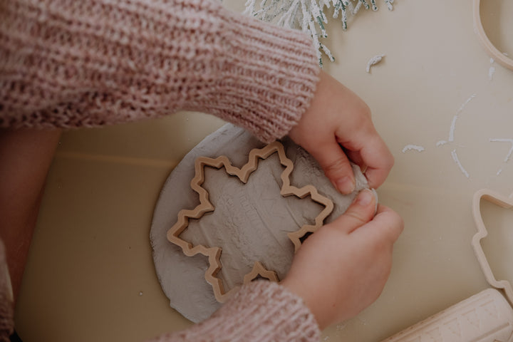 Christmas Ornament Eco Pattern Playdough Roller and Cutter Set
