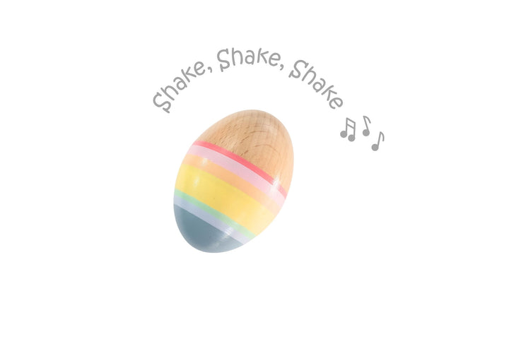 Wooden Rainbow Egg Maraca in Koala Gift Box