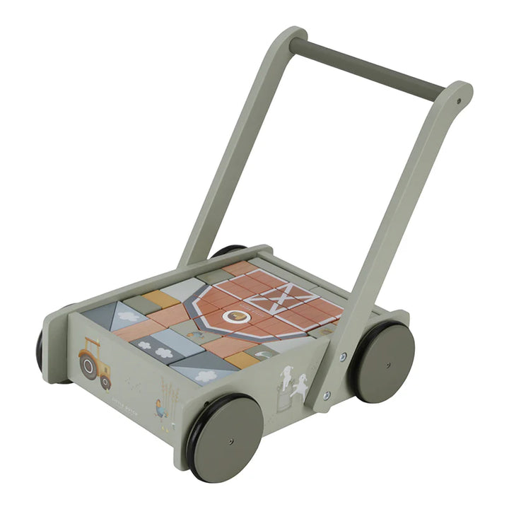 Little Farm Wooden Block Trolley