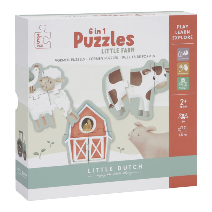Little Farm 6 in 1 Toddler Puzzle Set