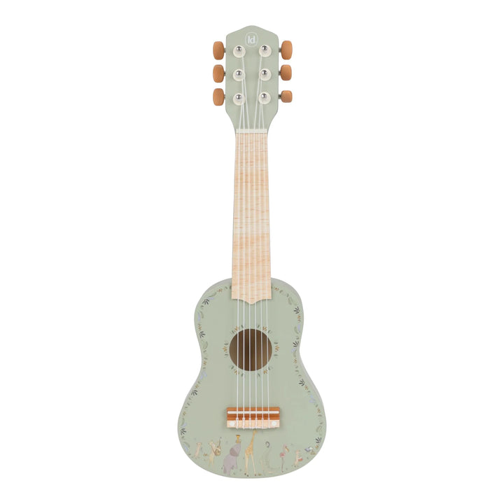 Little Dutch Safari Friends Wooden Guitar - Mint