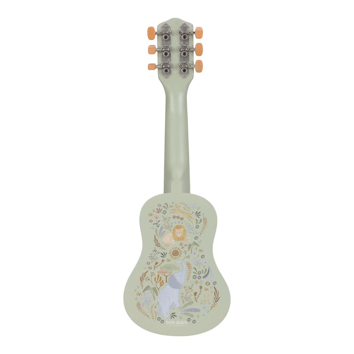 Little Dutch Safari Friends Wooden Guitar - Mint