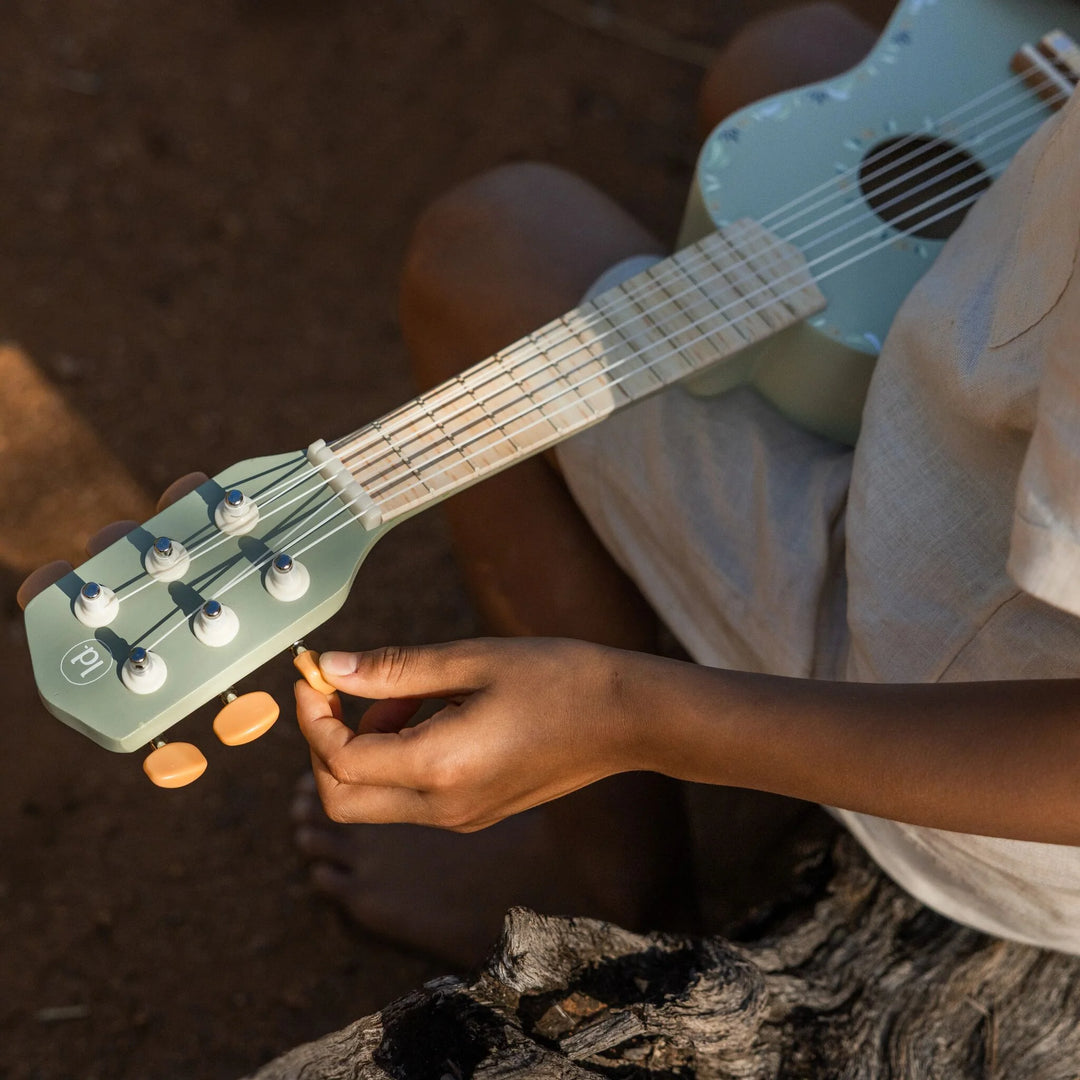 Little Dutch Safari Friends Wooden Guitar - Mint