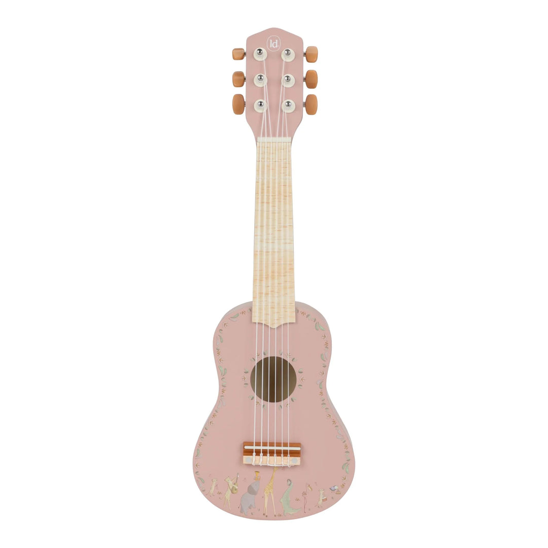 Little Dutch Safari Friends Wooden Guitar - Pink