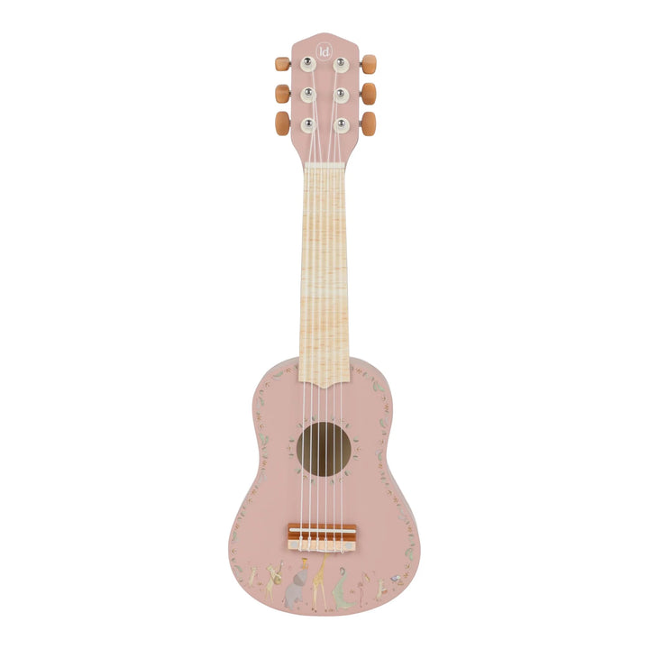 Little Dutch Safari Friends Wooden Guitar - Pink