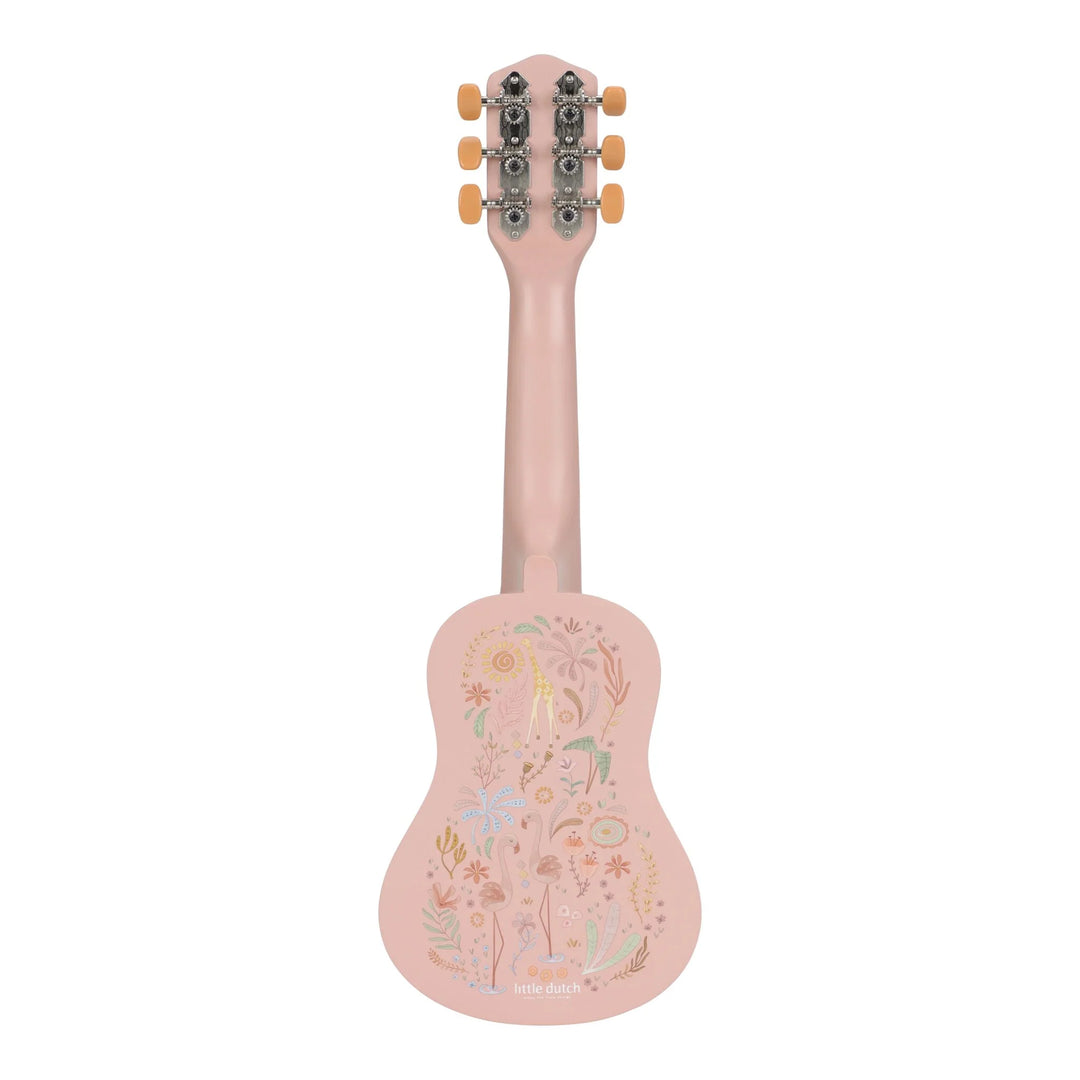 Little Dutch Safari Friends Wooden Guitar - Pink